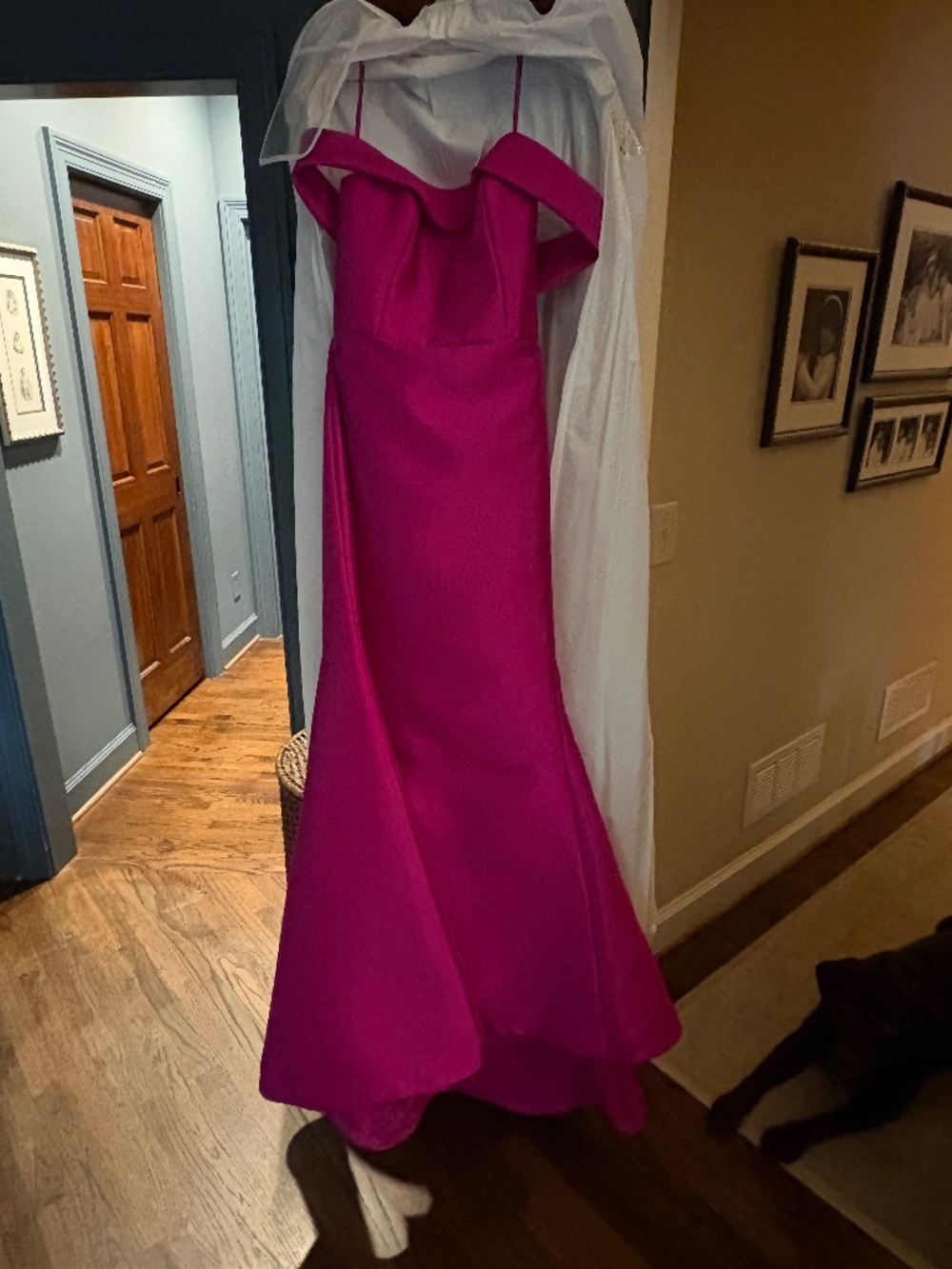 Amsale off shoulder mermaid gown